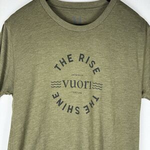 Vuori Men’s Medium The Rise The Shine Graphic T-Shirt - Green - Casual Sporty